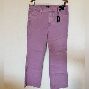Express Conscious Edit Cropped Flare Jeans High Rise Lilac Purple 10R NWT